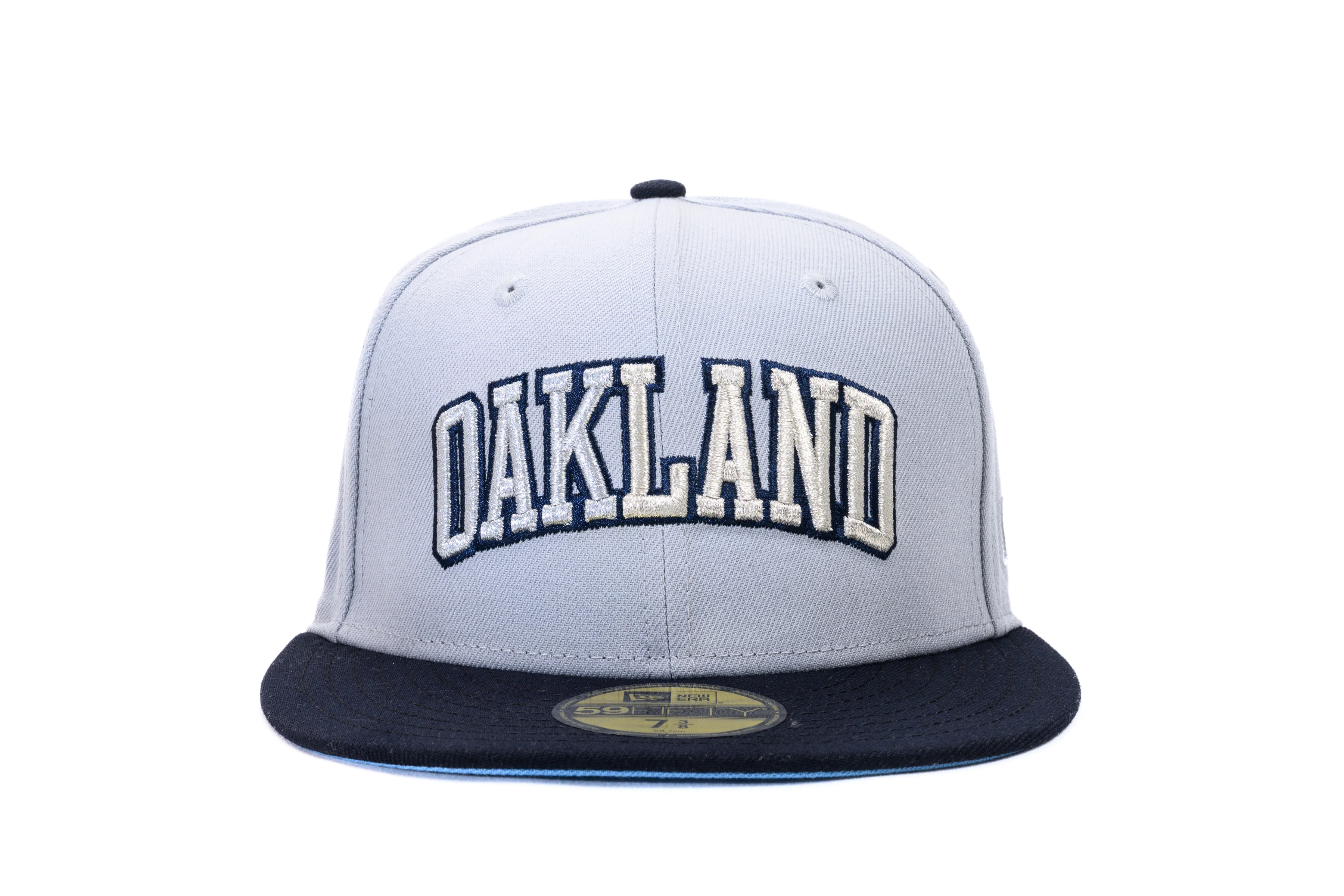 NEW ERA "OAKLAND SOLDIERS" OAKLAND ATHLETICS FITTED HAT (DOLPHIN GREY/NAVY) - Image 7