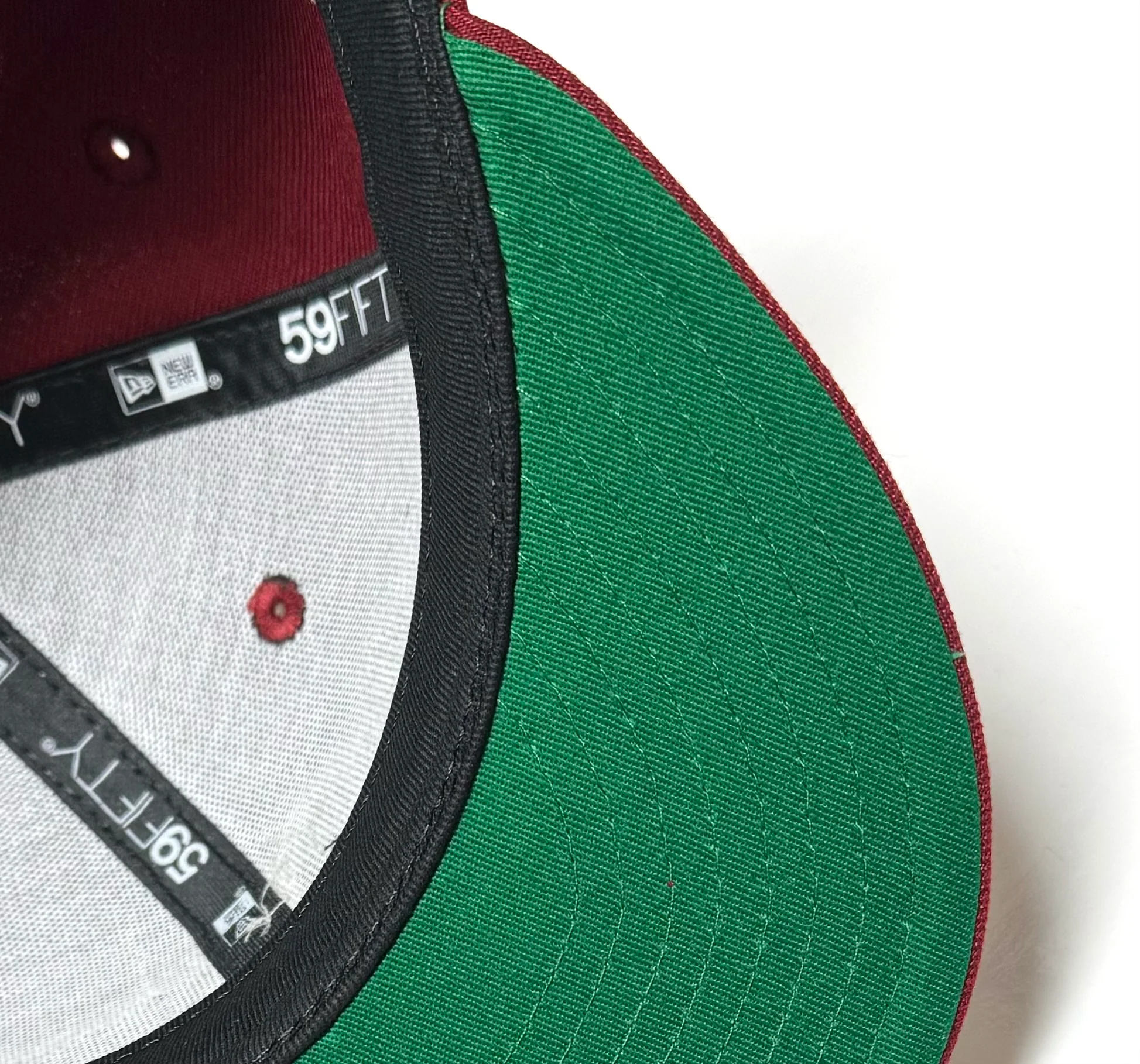 NEW ERA "OLD ENGLISH" SAN FRANCISCO 49ERS FITTED HAT (H RED/KHAKI) - Image 3