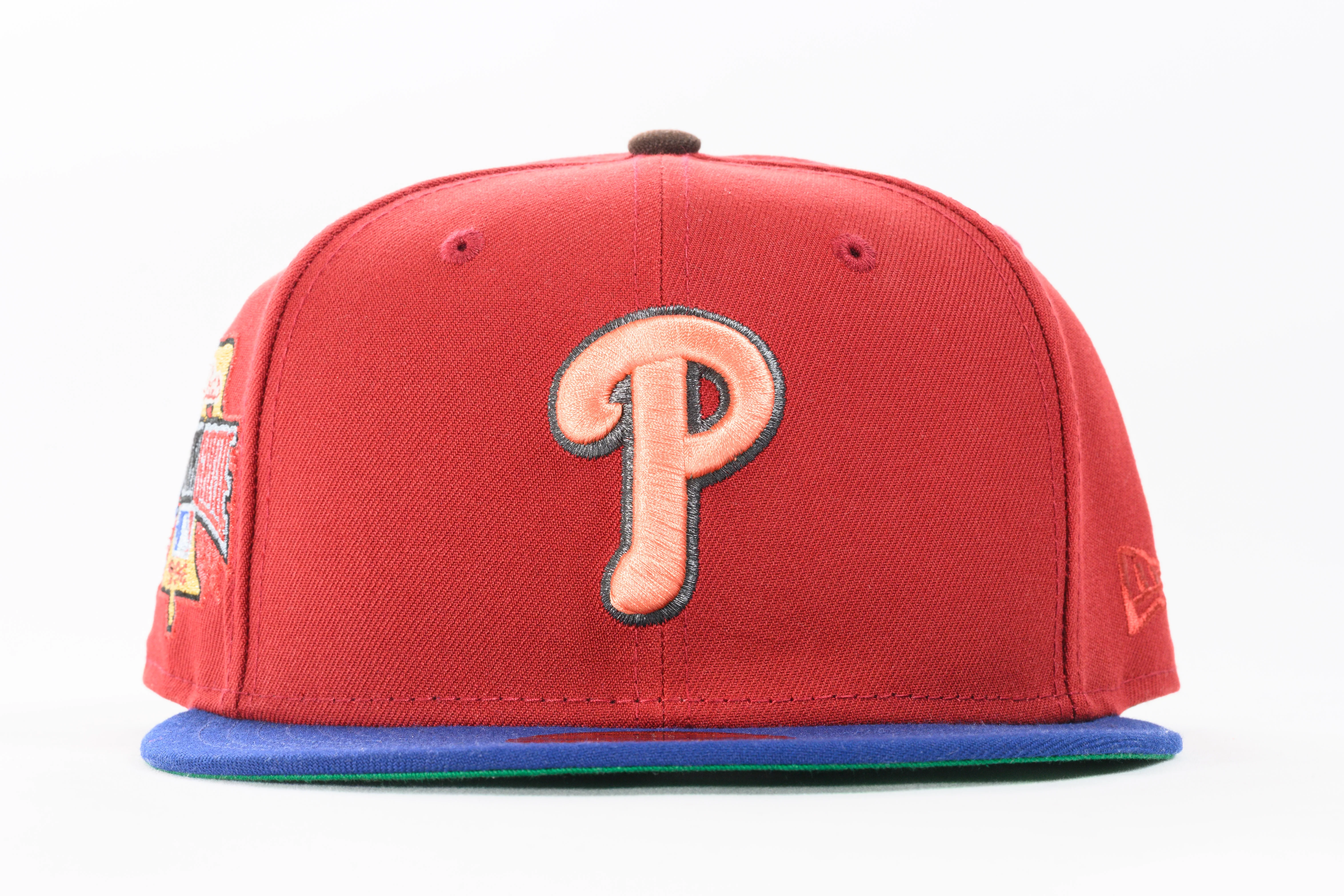 NEW ERA "UNMASKED" PHILADELPHIA PHILLIS FITTED HAT (DARK ROYAL/ RED) - Image 6