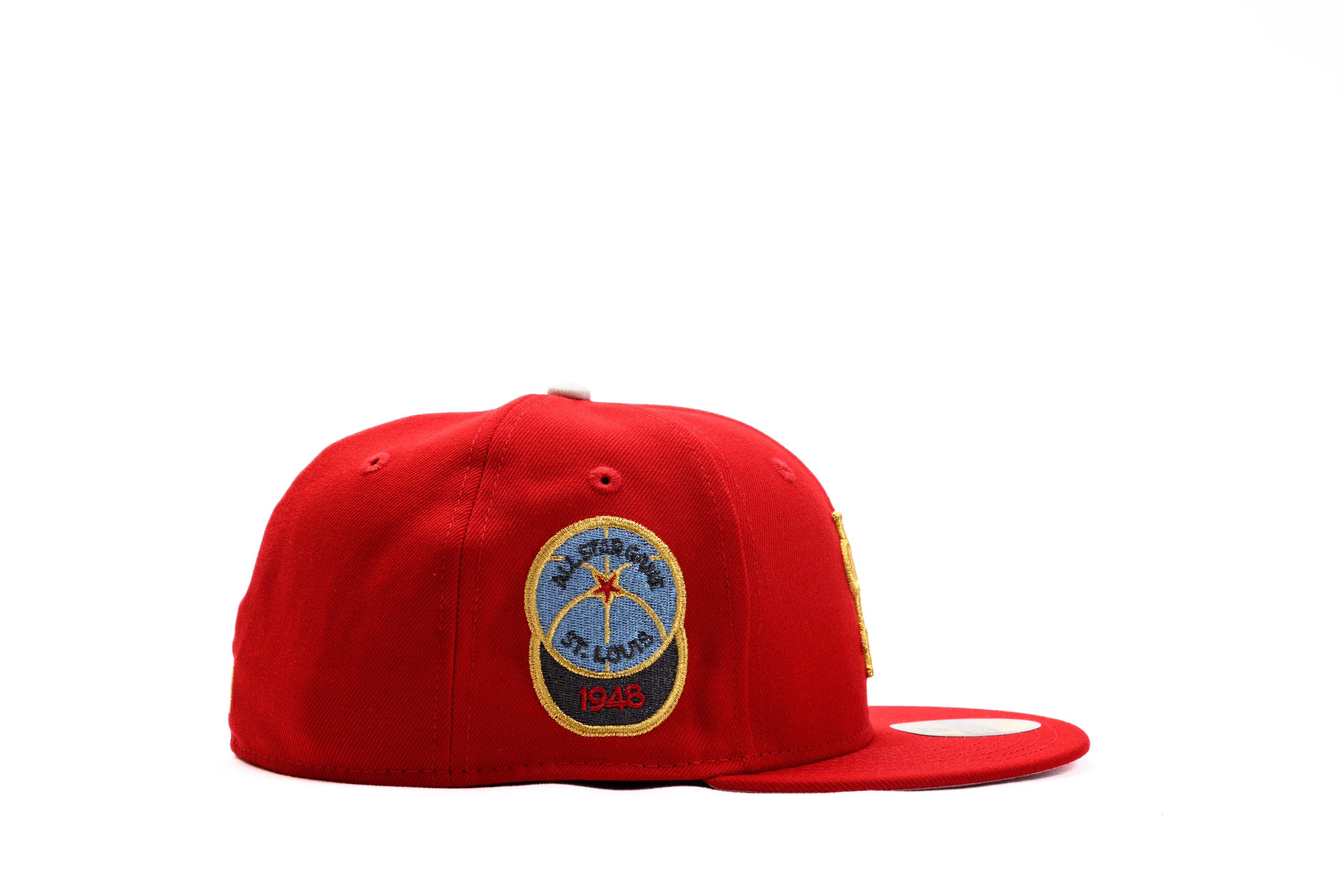 NEW ERA "RED" ST. LOUIS BROWNS FITTED HAT (RED/CHROME/PINK) - Image 6