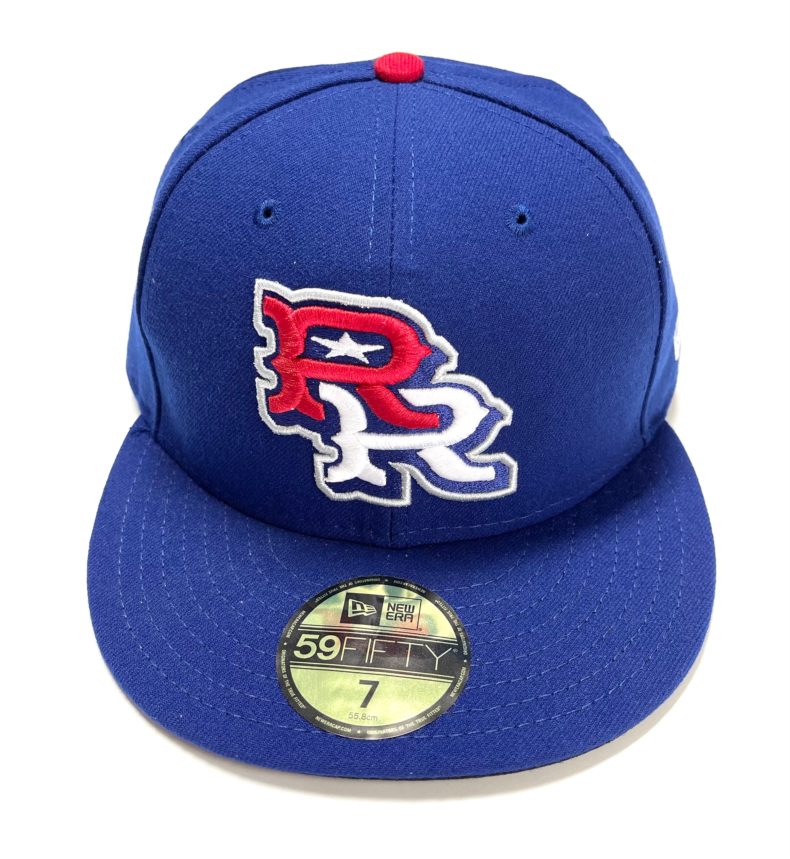 NEW ERA "ROAD OF" ROUND ROCK EXPRESS FITTED HAT(ROYAL BLUE) (SIZE 7 3/8 & 8)