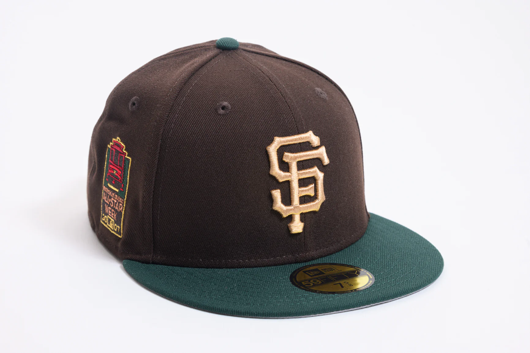 NEW ERA "SHADOWBROOK" SF GIANTS FITTED HAT (BROWN/GREEN)