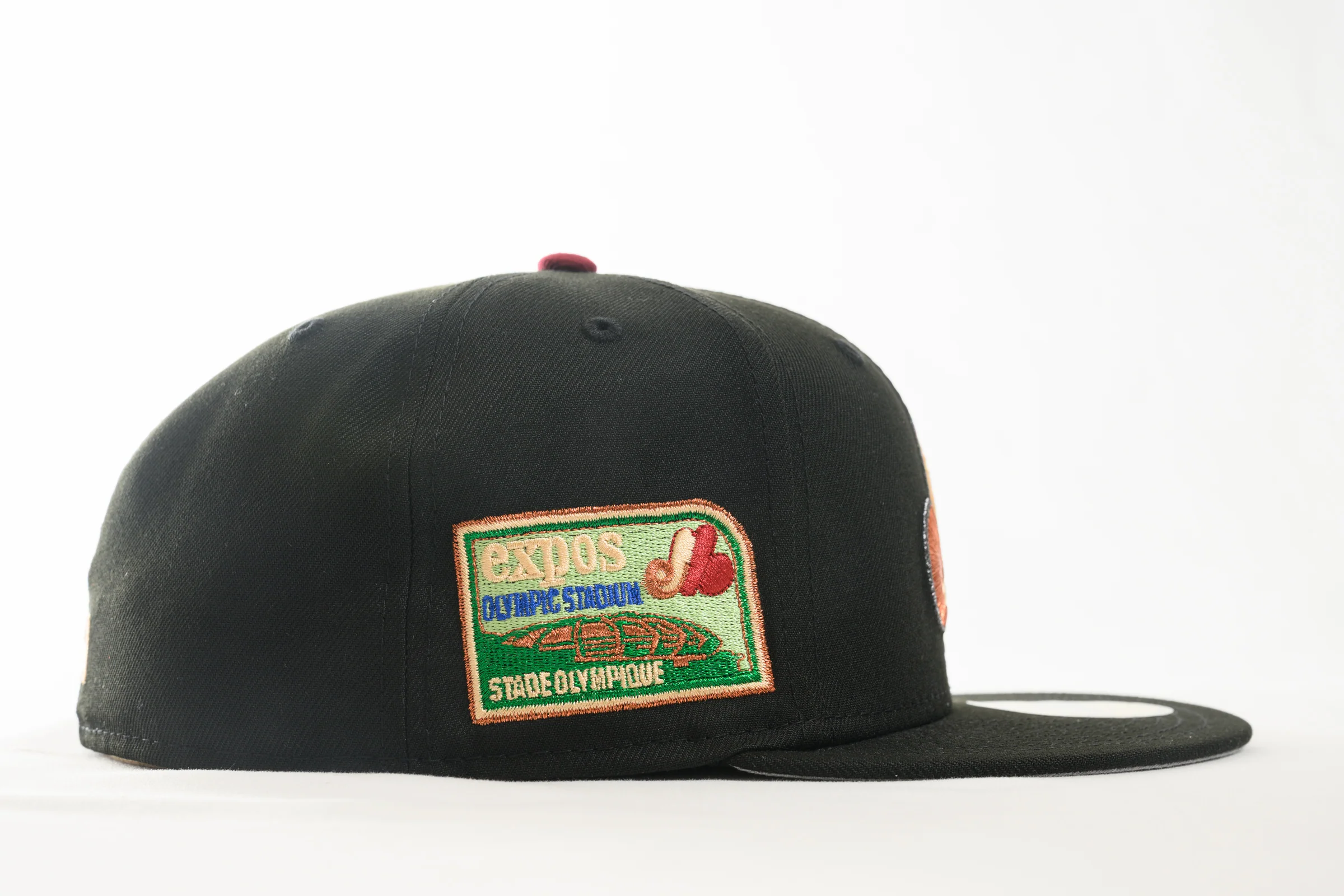 NEW ERA "SLEEP WALKIN" MONTREAL EXPOS FITTED HAT (BLACK/ HRED) - Image 5