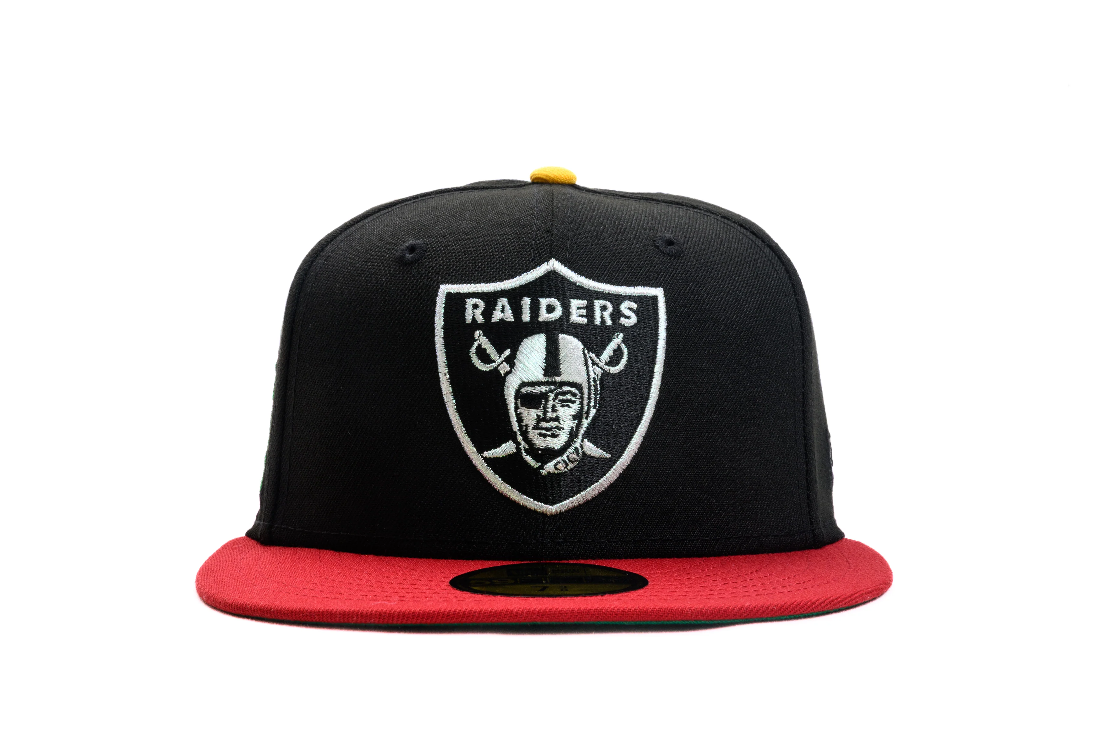NEW ERA "STACKIN CHIPS" LAS VEGAS RAIDERS FITTED HAT (BLACK/PINOT RED/YELLOW) - Image 8