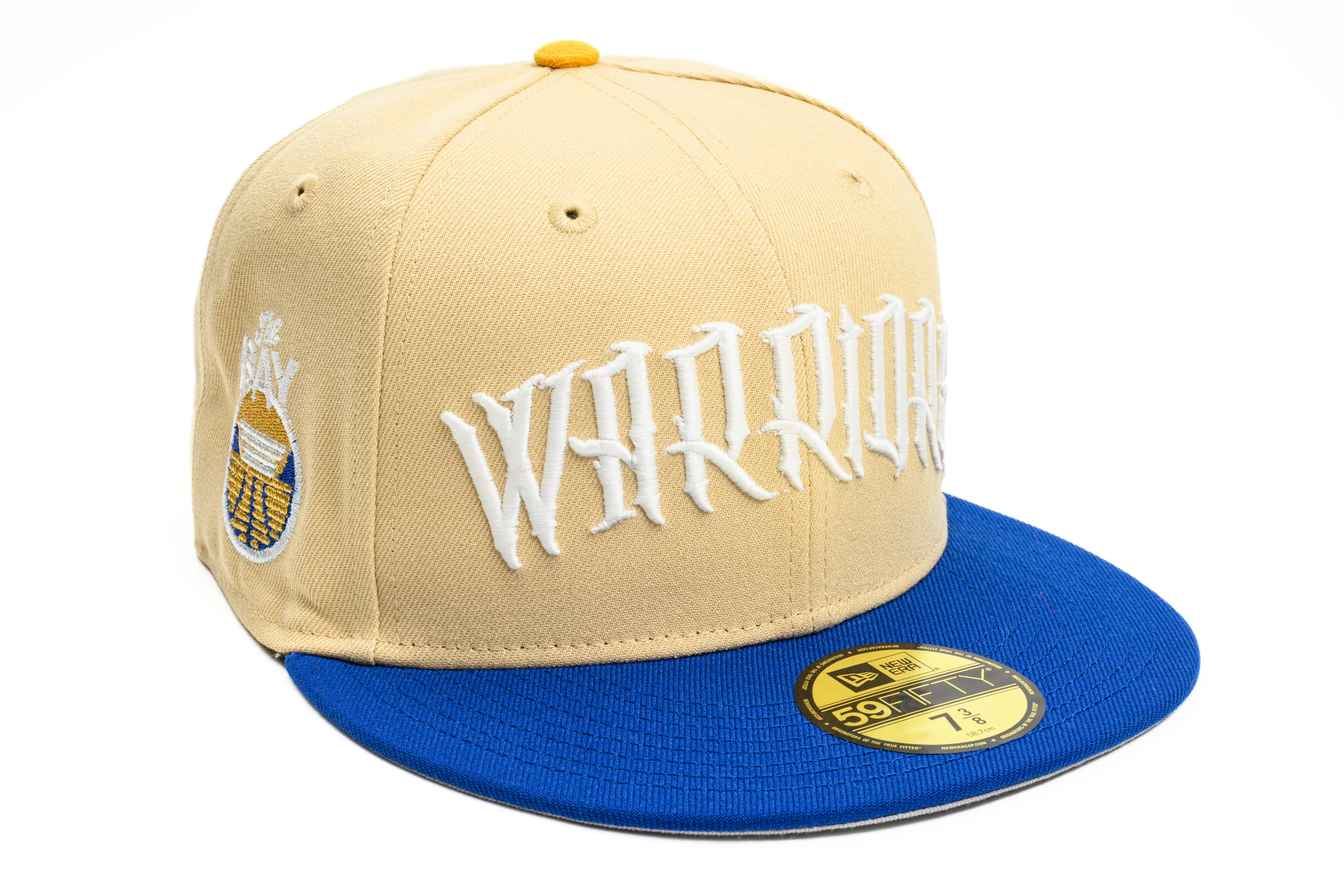 NEW ERA "STRENGTH IN NUMBERS” GOLDEN STATE WARRIORS FITTED HAT (VEGAS GOLD/ROYAL)