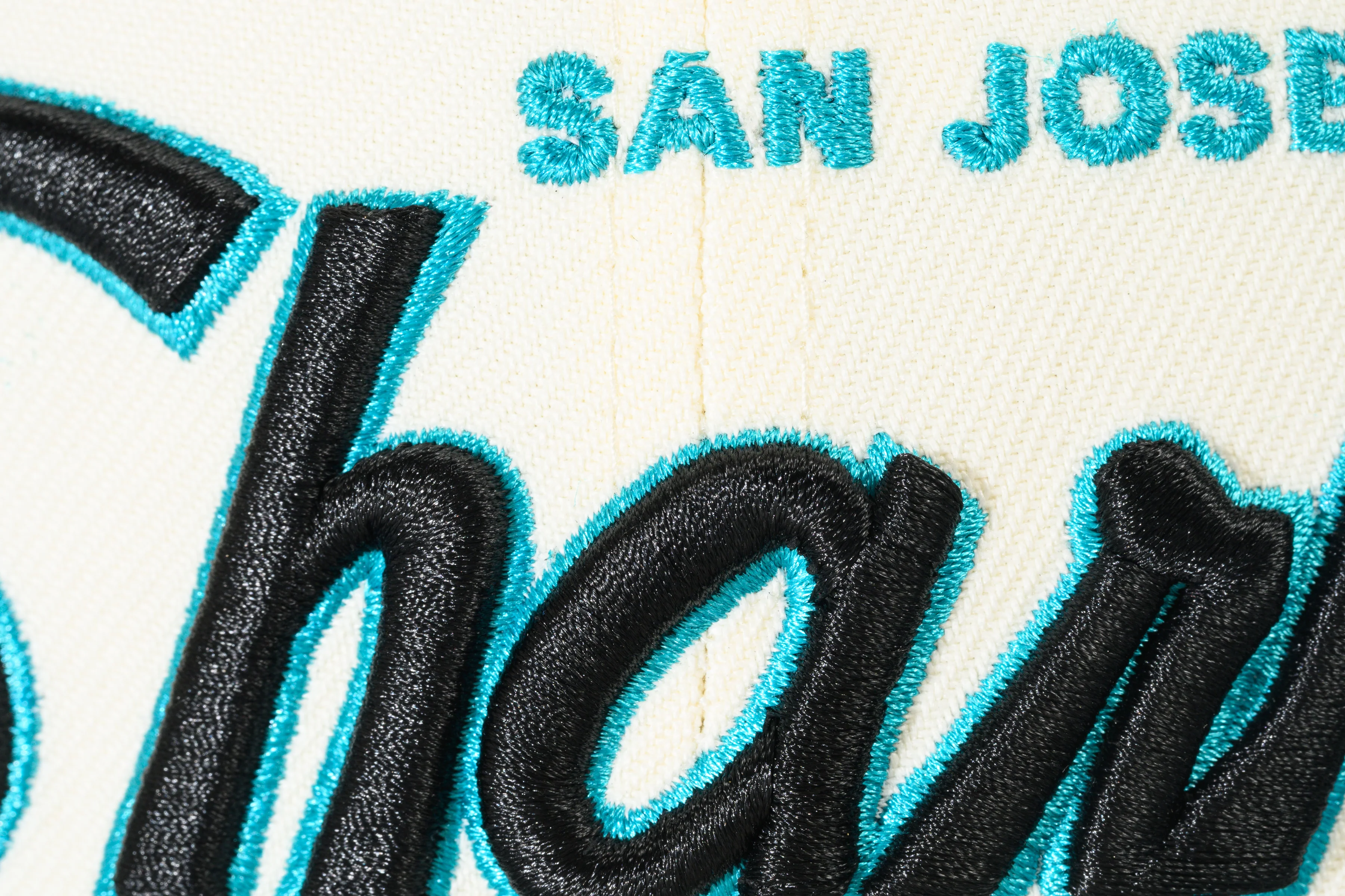 NEW ERA "SURF NINJAS" SAN JOSE SHARKS FITTED HAT CHROME WHITE/TEAL) - Image 6