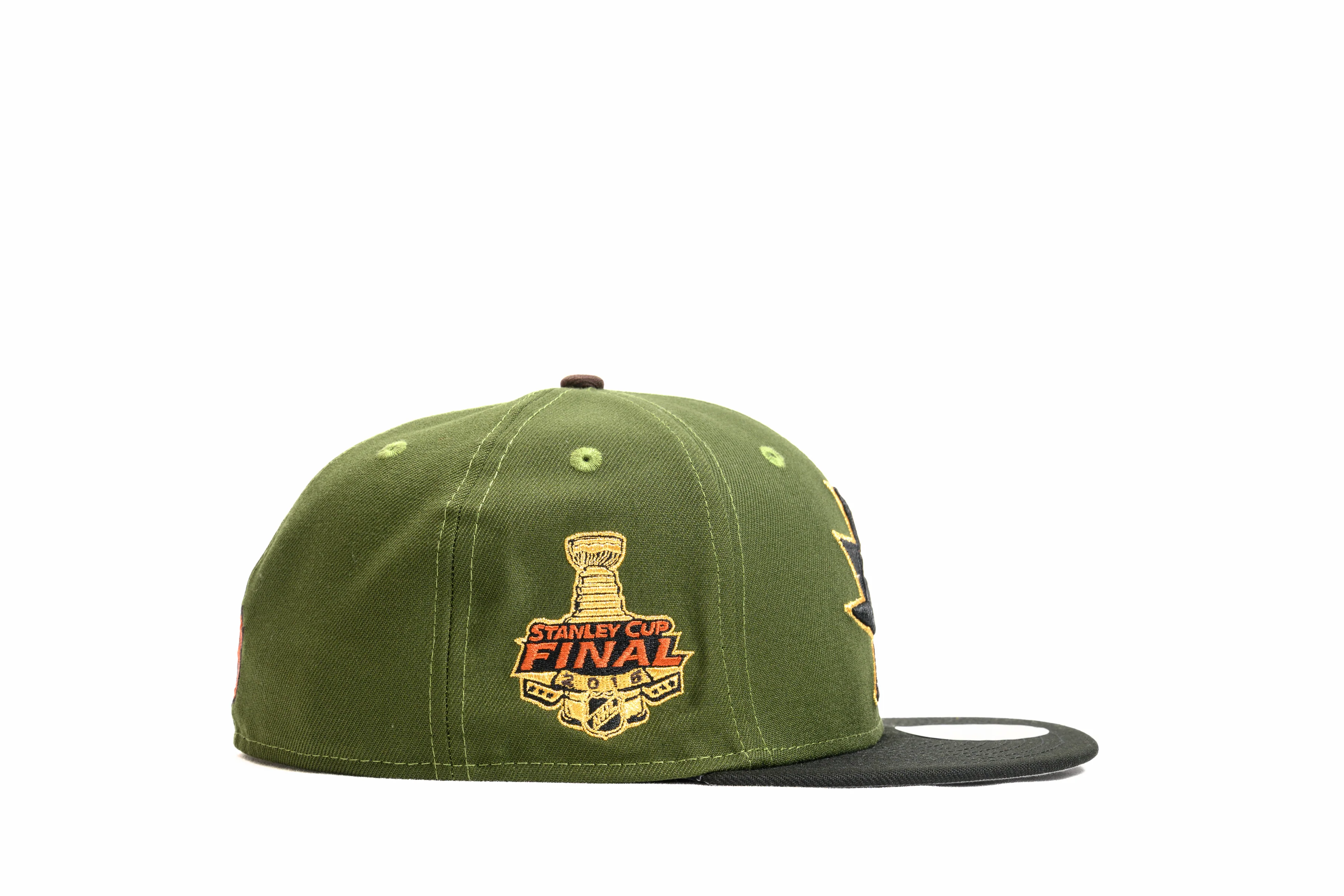 NEW ERA "SWAMP SHARK 3.0" SAN JOSE SHARKS FITTED HAT (RIFLE GREEN/BLACK) - Image 4
