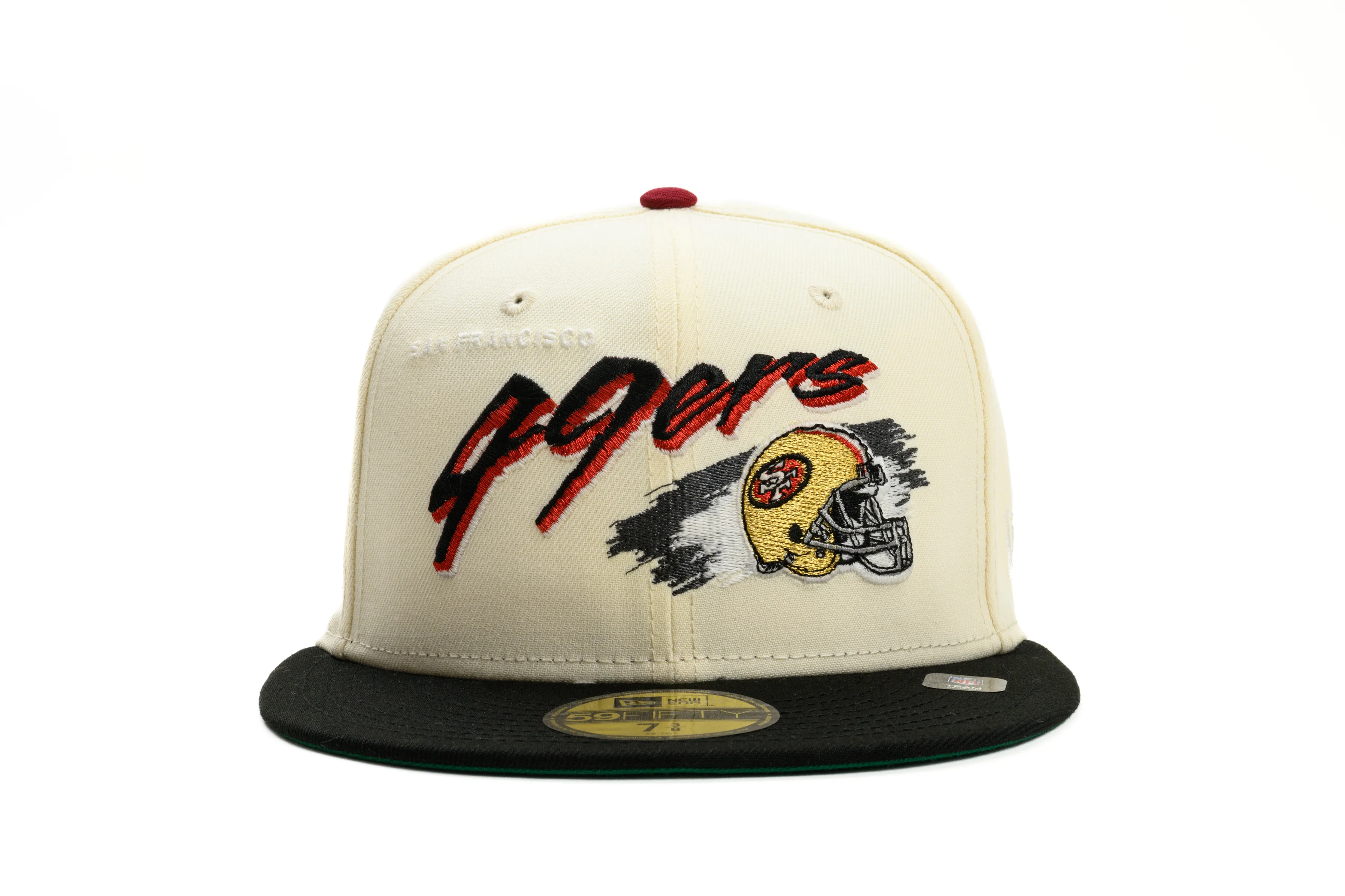 NEW ERA "T.O.” SAN FRANCISCO 49ERS FITTED HAT (CHROME WHITE/BLACK) - Image 6