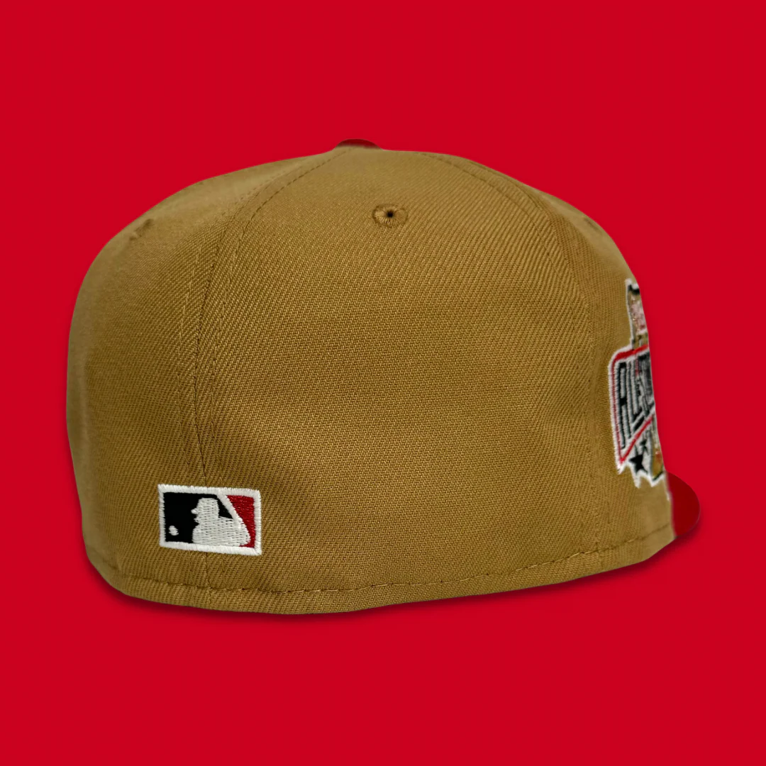 NEW ERA “THE HUT" PHILADELPHIA PHILLIES FITTED HAT (TAN/RED) - Image 3
