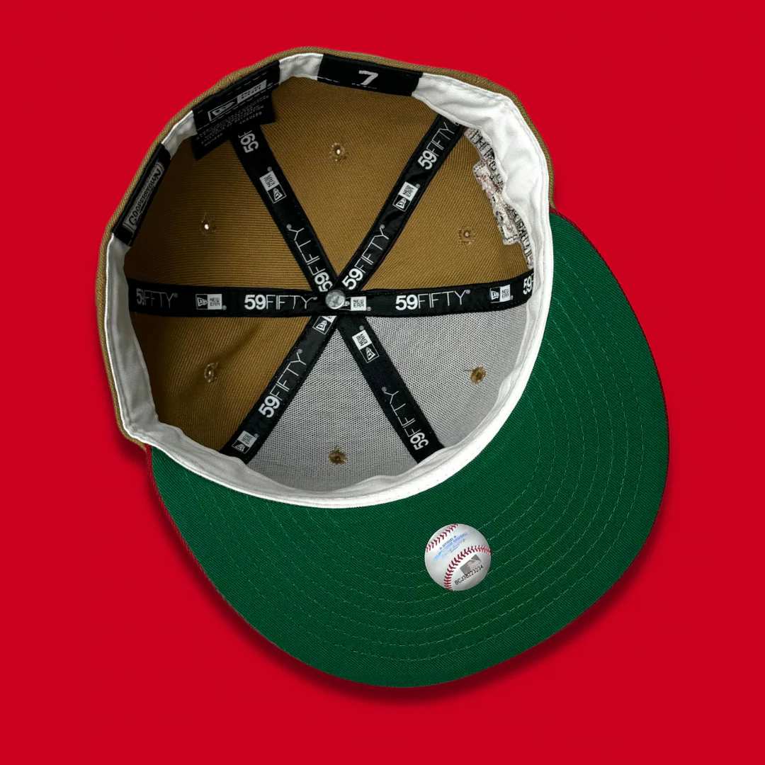 NEW ERA “THE HUT" PHILADELPHIA PHILLIES FITTED HAT (TAN/RED) - Image 4
