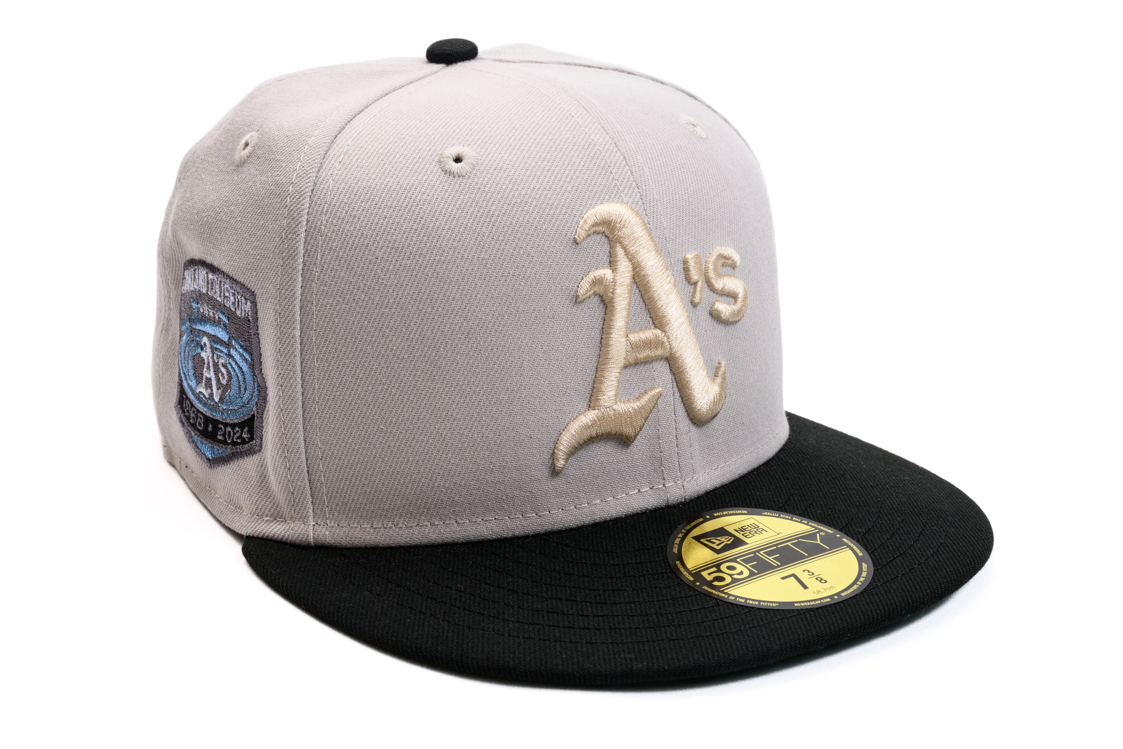 NEW ERA "ALCATRAZ" OAKLAND A'S FITTED HAT (STONE/BLACK)