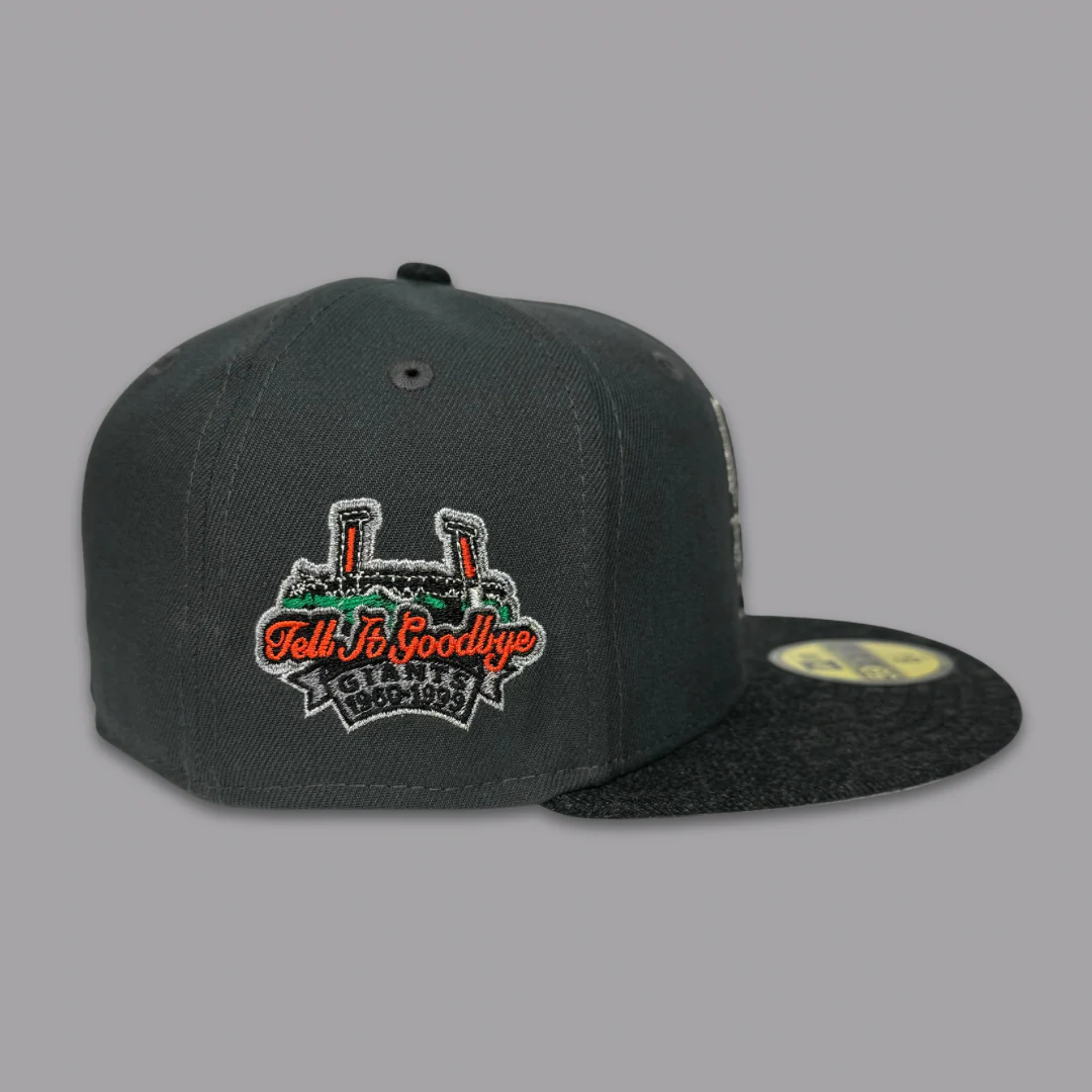 NEW ERA “THE ROCK" SF GIANTS FITTED HAT (GRAPHITE/BLACK HEATHER) - Image 2
