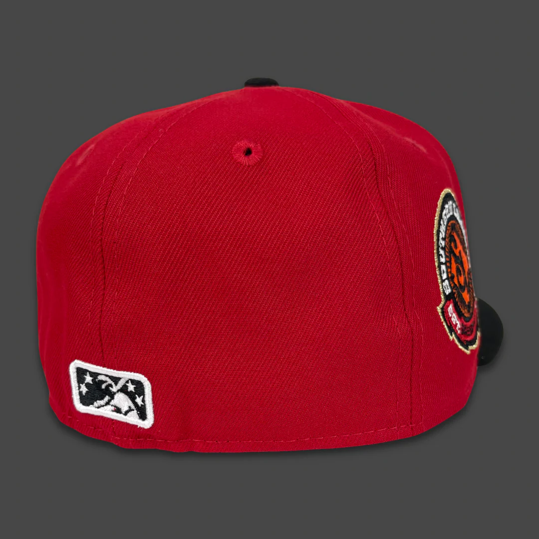 NEW ERA "THE SHOT" BIRMINGHAM BARONS FITTED HAT (RED/GOLD/BLACK) - Image 3