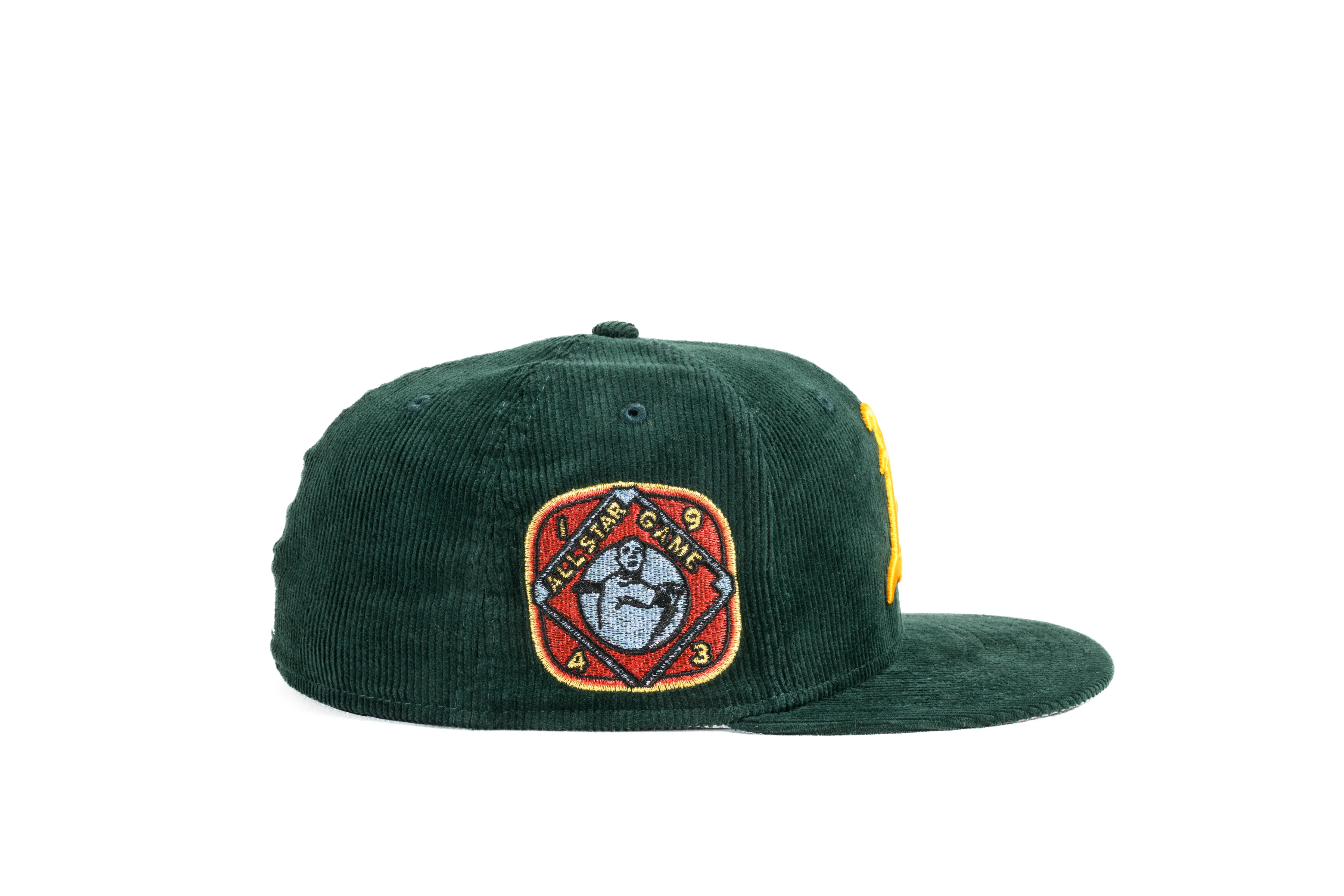 NEW ERA "TURF CORD" OAKLAND ATHLETICS FITTED HAT (DARK GREEN CORDUROY) - Image 7