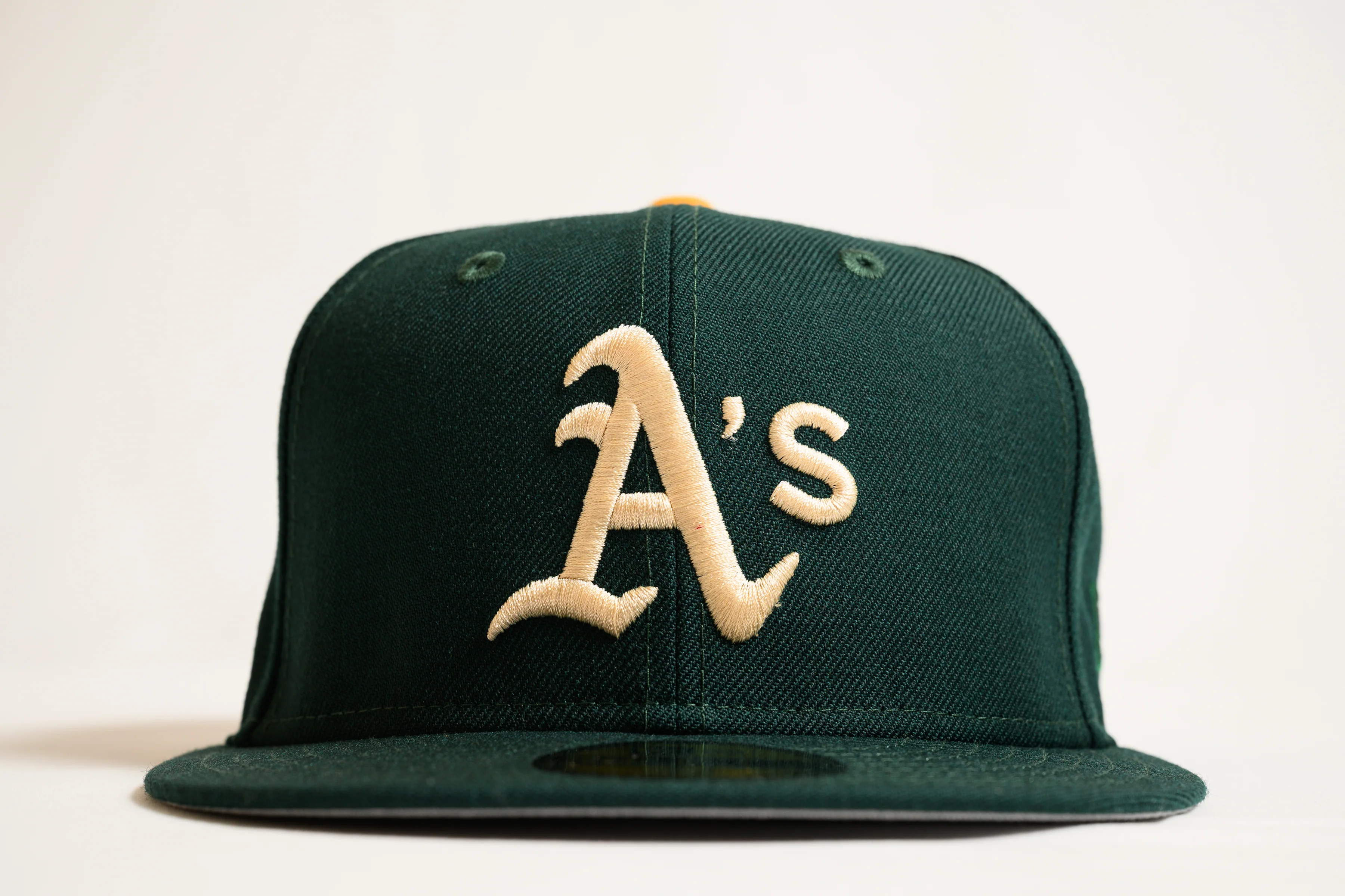 NEW ERA "TURFY LARUSSA" OAKLAND A'S FITTED HAT (DARK GREEN WOOL) - Image 7
