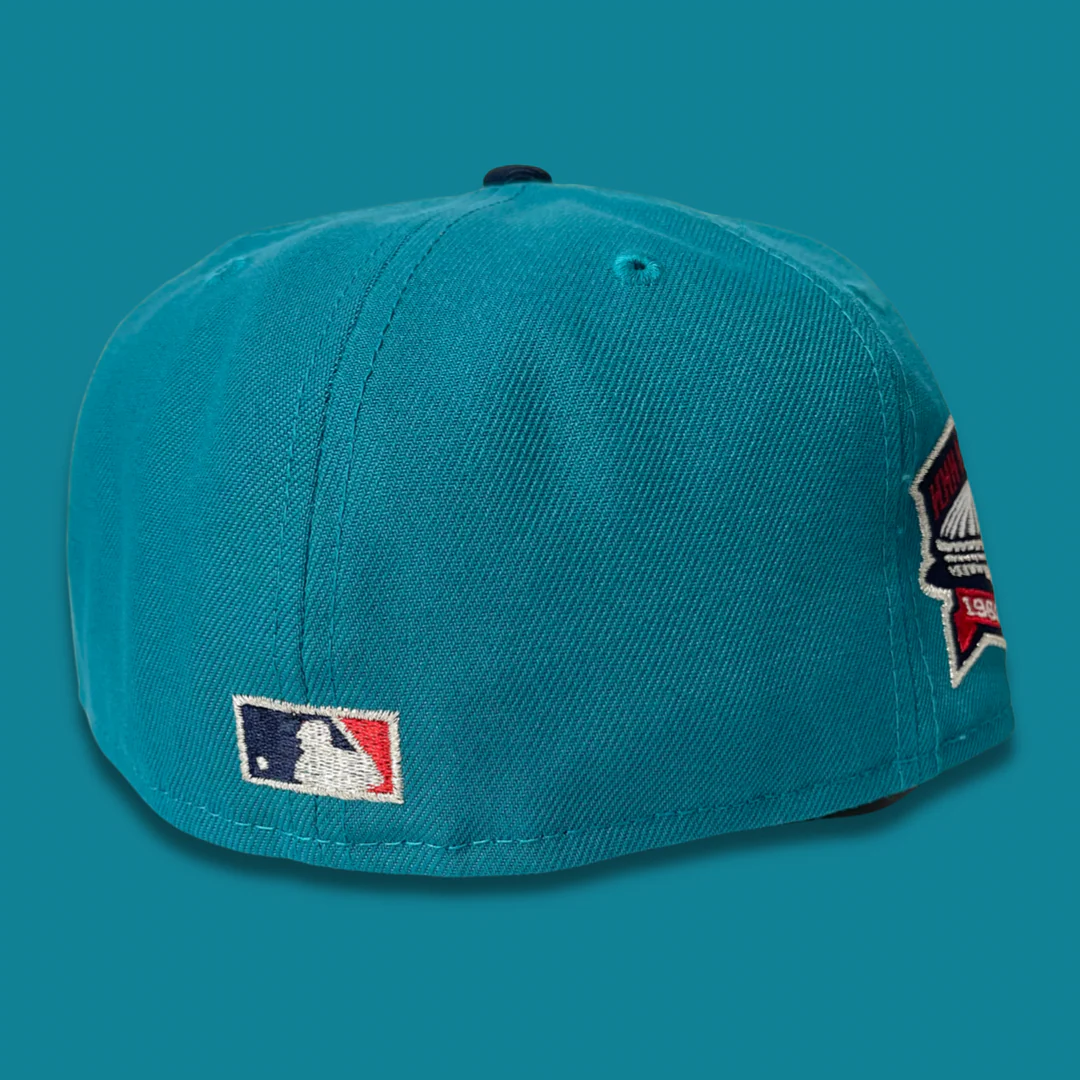 NEW ERA "VAPOR" MINNESOTA TWINS FITTED HAT (AQUA/NAVY) - Image 4