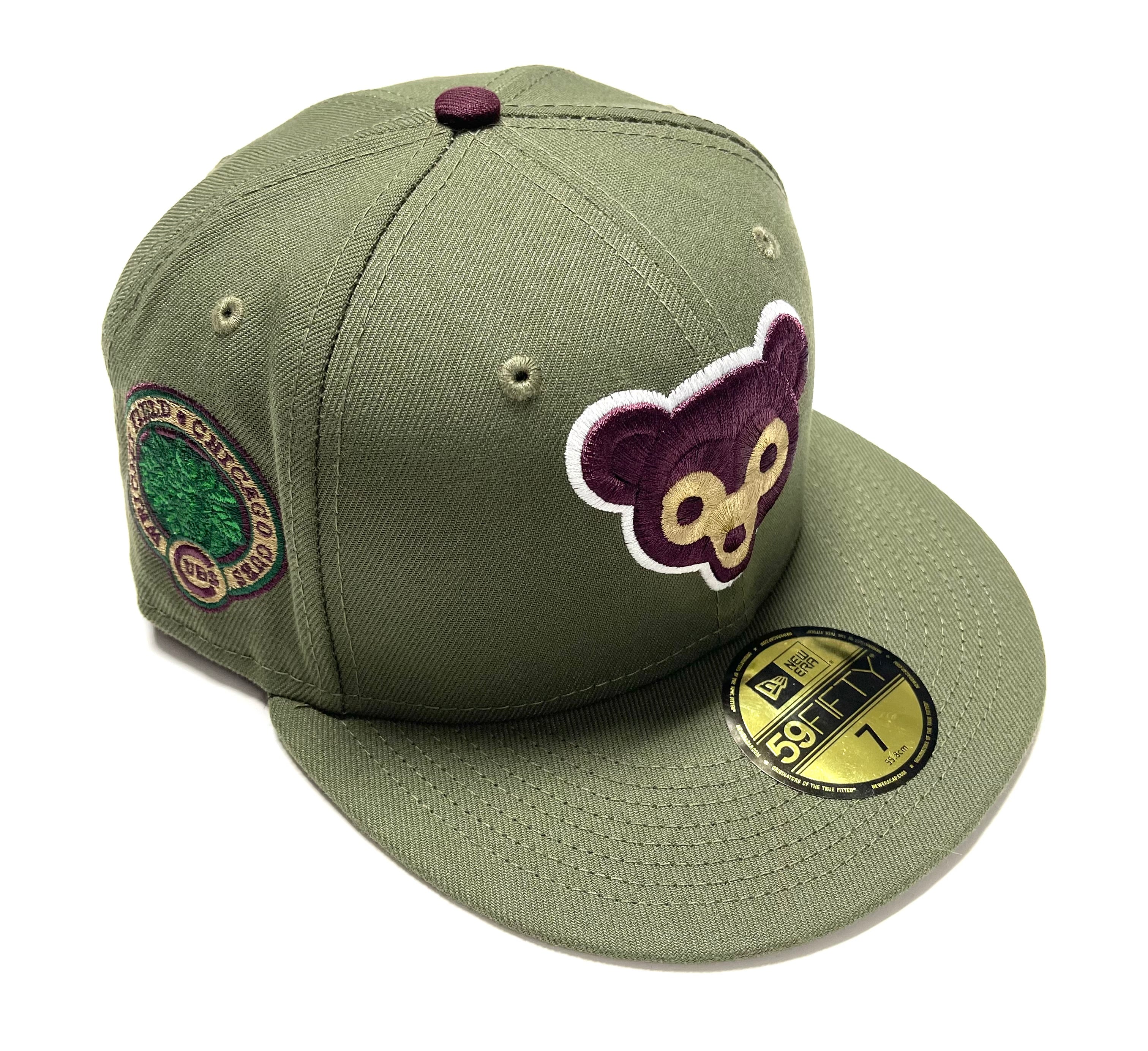 NEW ERA “WINE COUNTRY” CHICAGO CUBS FITTED HAT (OLIVE GREEN/MAROON)