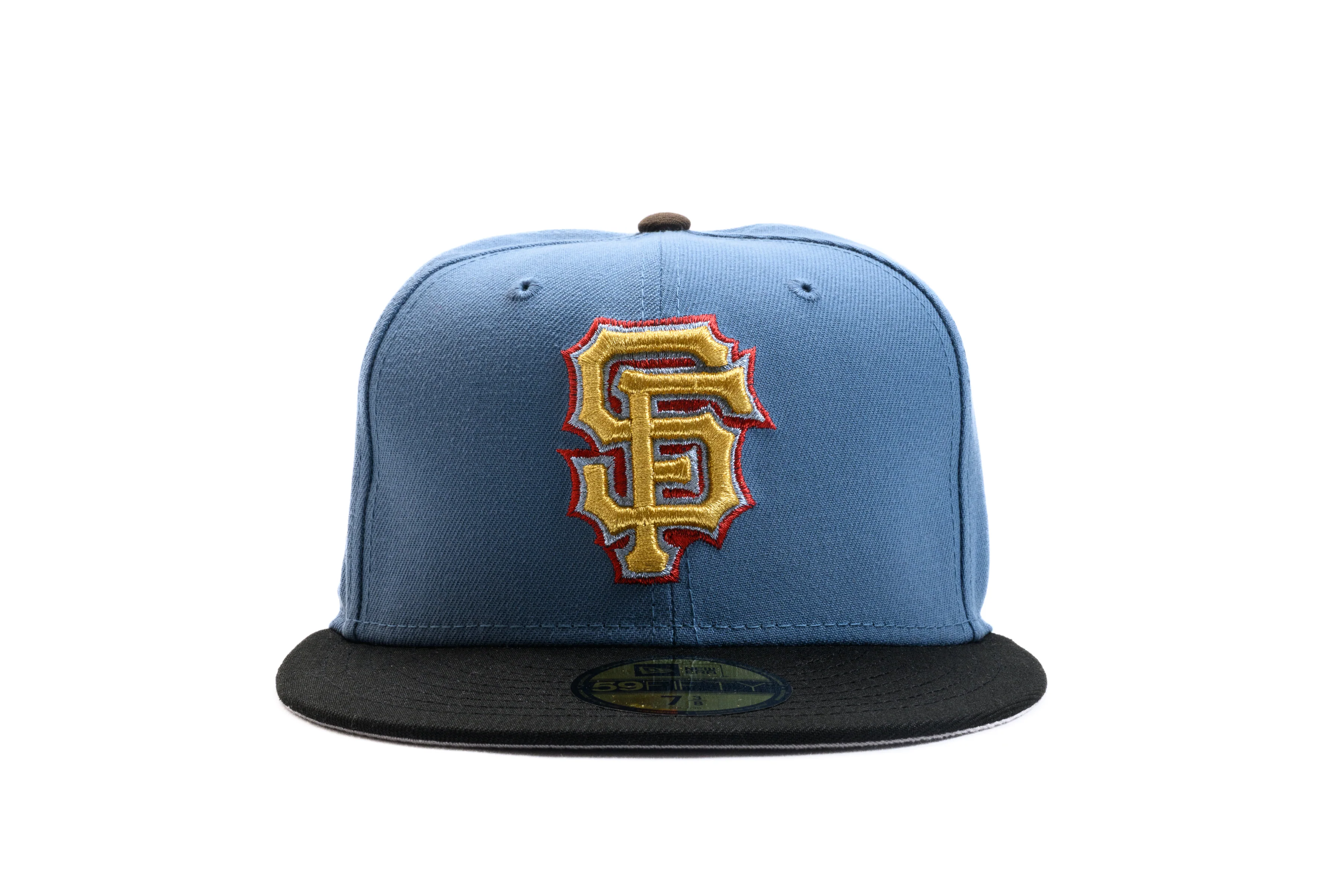 NEW ERA "WORLD IS YOURS" SAN FRANCISCO GIANTS FITTED HAT (FADED BLUE/BLACK) - Image 4
