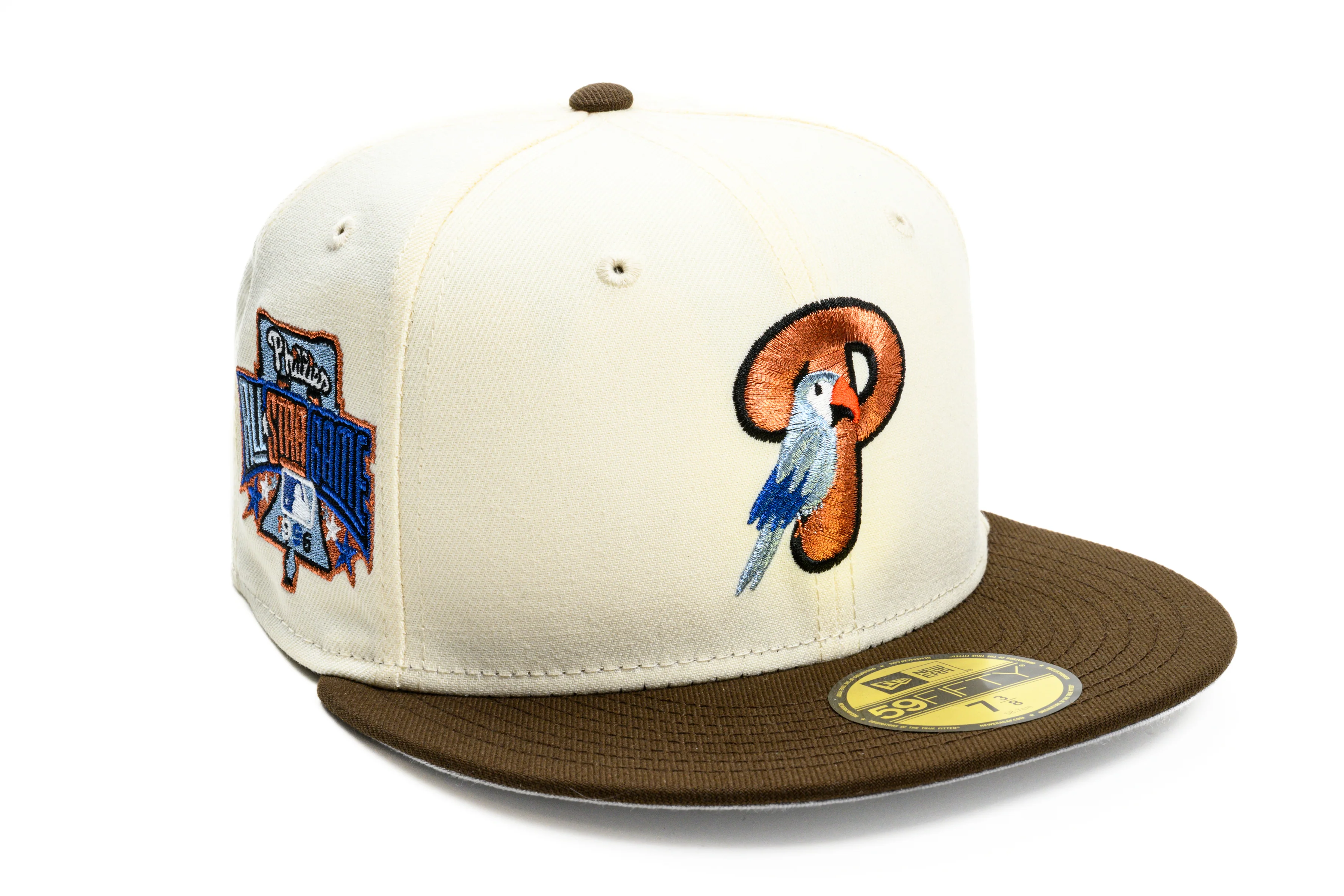 NEW ERA "PRIDE ROCK" PHILADELPHIA PHILLIES FITTED HAT (CHROME/WALNUT)