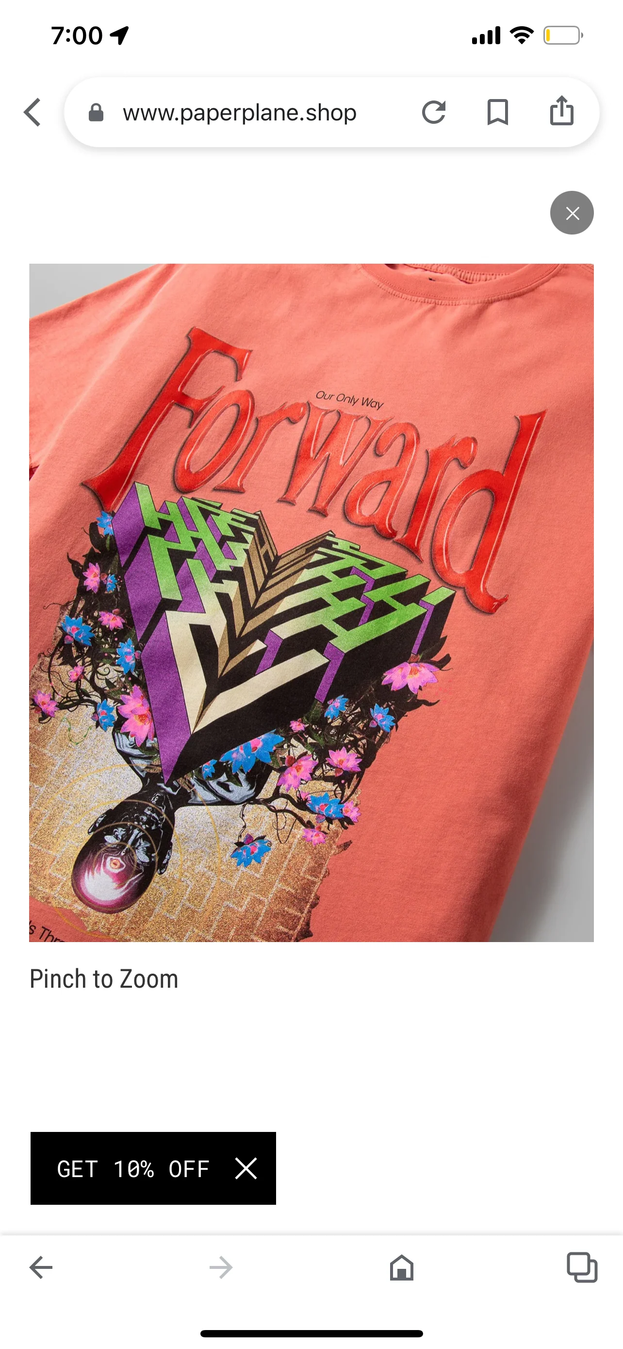 PLANES “FORWARD” TEE (SALMON) - Image 2