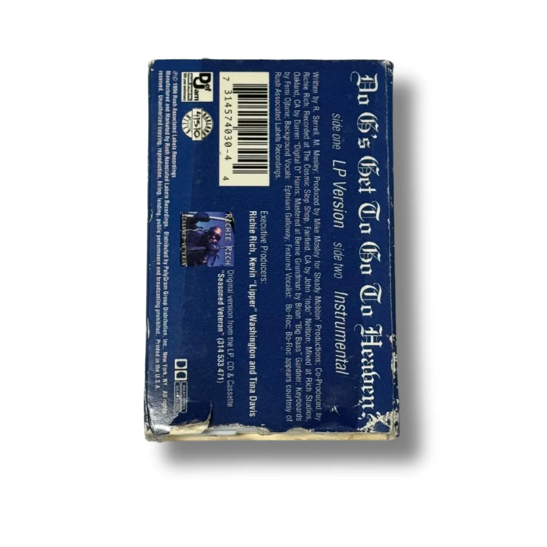 RICHIE RICH “DO G'S GET TO GO TO HEAVEN” CASSETTE TAPE (USED) - Image 2