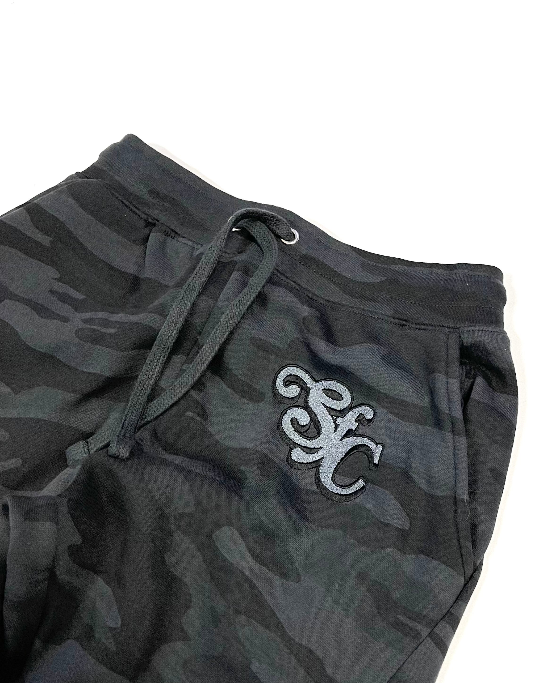 SFC "LUXURY SCRIPT" JOGGERS (BLACK CAMO) - Image 2