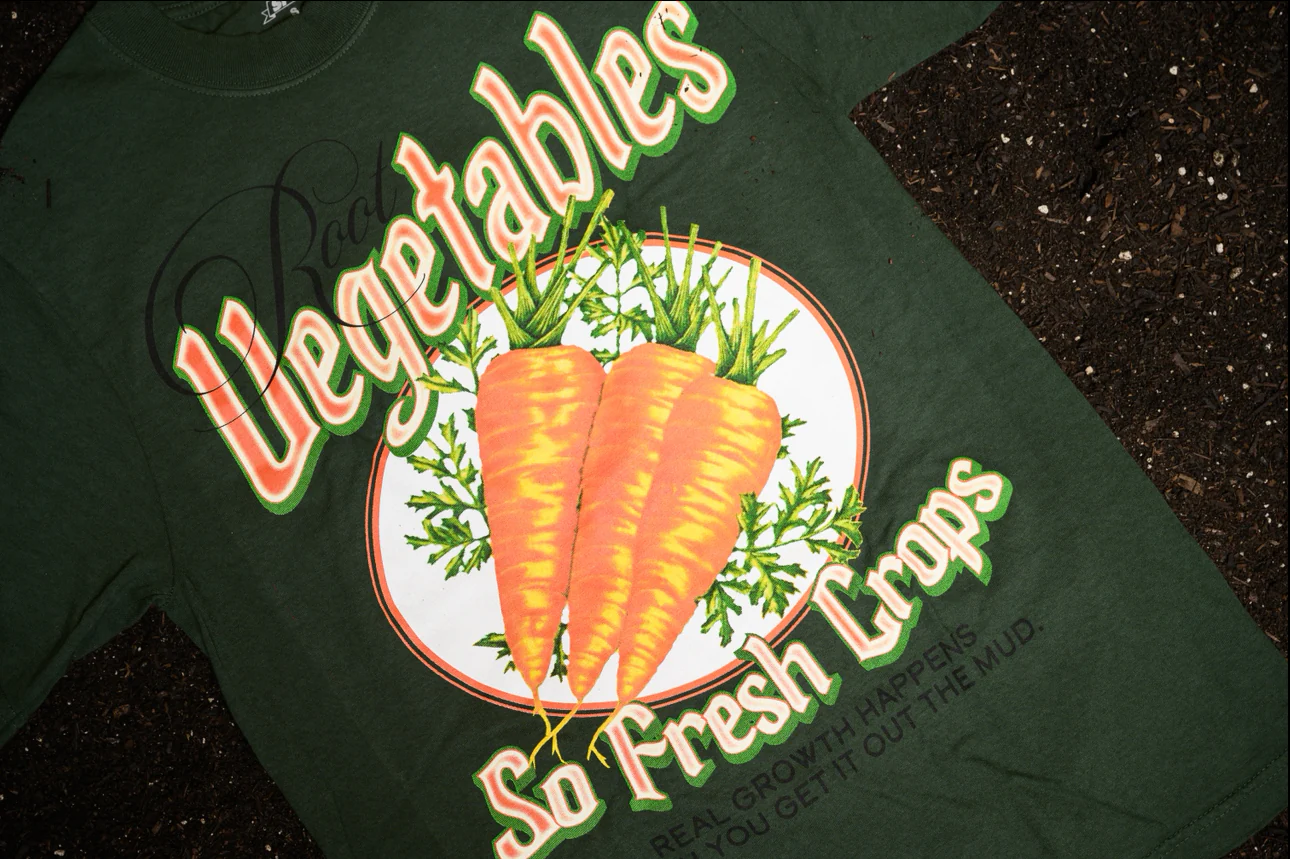 SFC "ROOT VEGATABLES" HEAVYWEIGHT TEE (LEAF GREEN) - Image 2