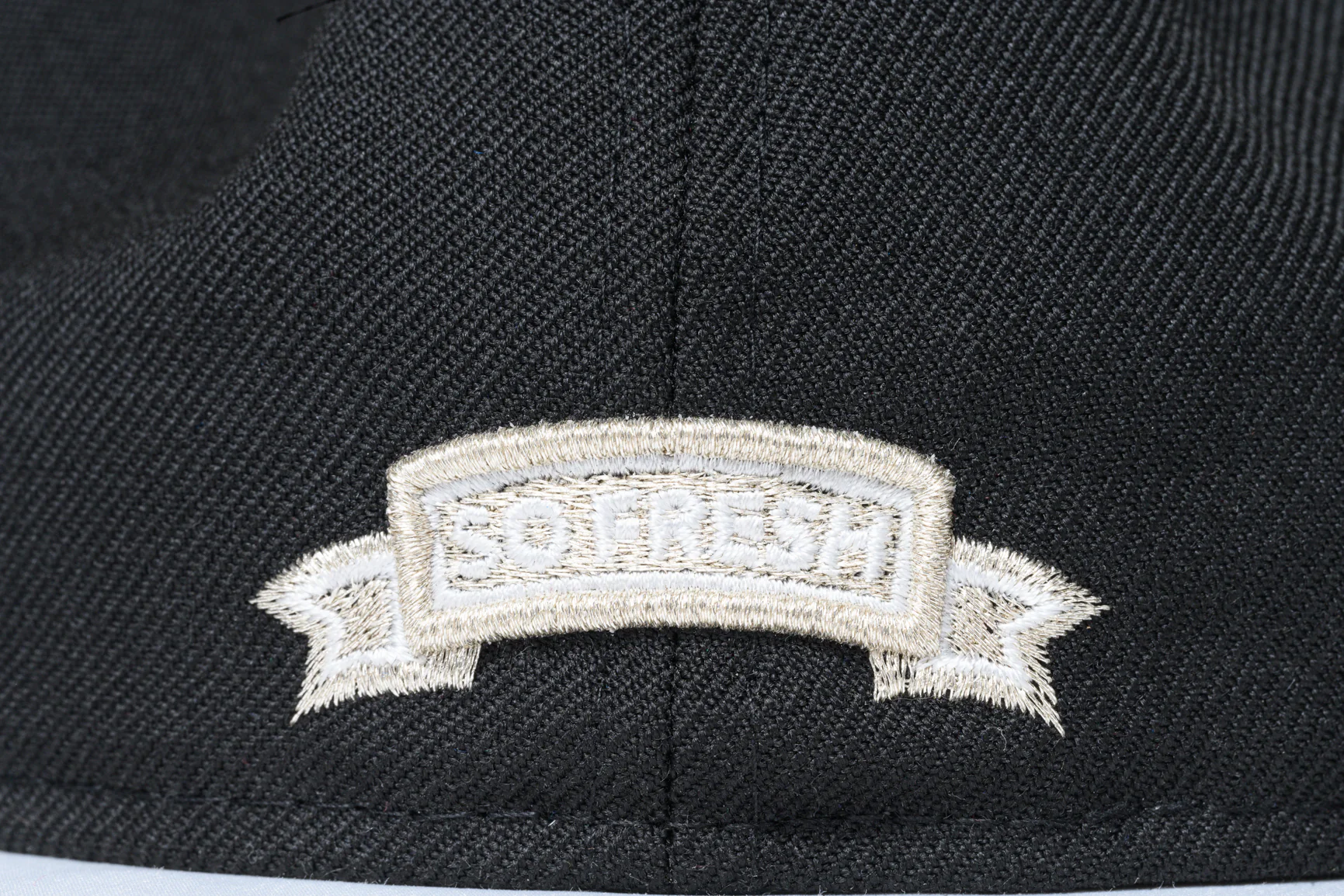 SFC "SANTA CRUZ SCRIPT" FITTED HAT (BLACK/METALLIC SILVER) - Image 2