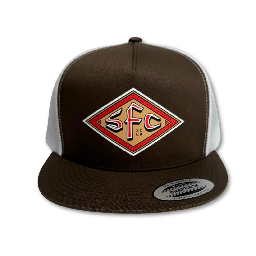 SFC "WORKMEN" MESH TRUCKER SNAPBACK (BROWN/WHITE)