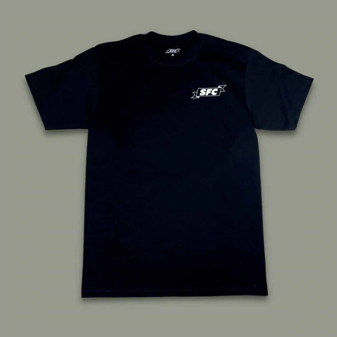 SFC X BAD NEWS BASS "TRIANGLE BITE" HEAVYWEIGHT TEE (BLACK) - Image 2