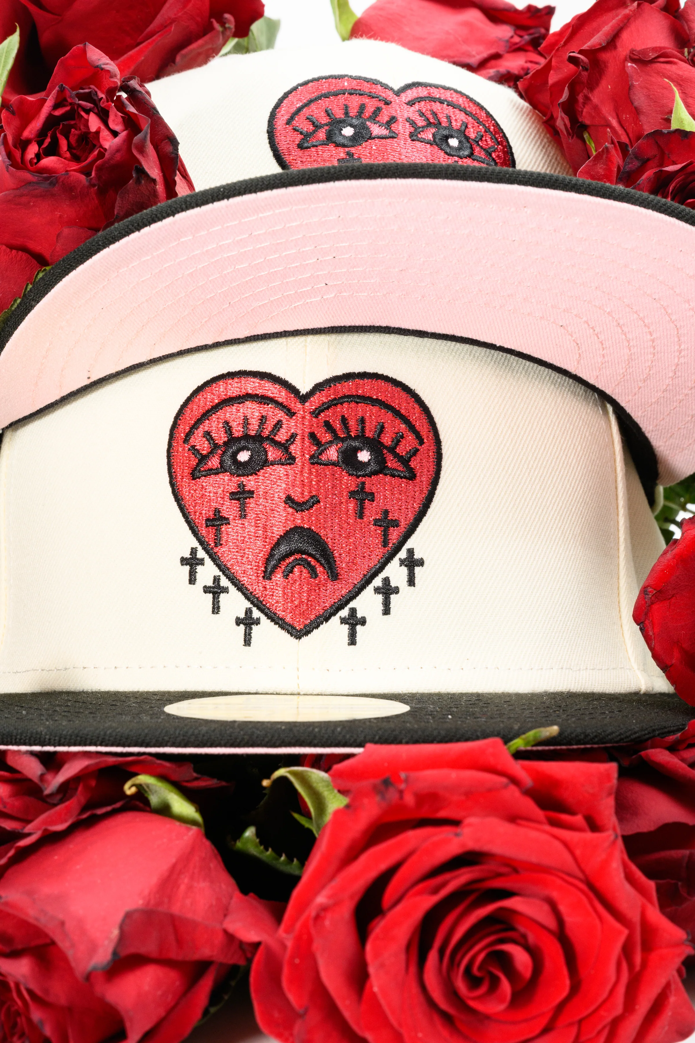 SFC X CHICANO ELECTRIC "CORAZON" FITTED HAT (CHROME/BLACK) - Image 9
