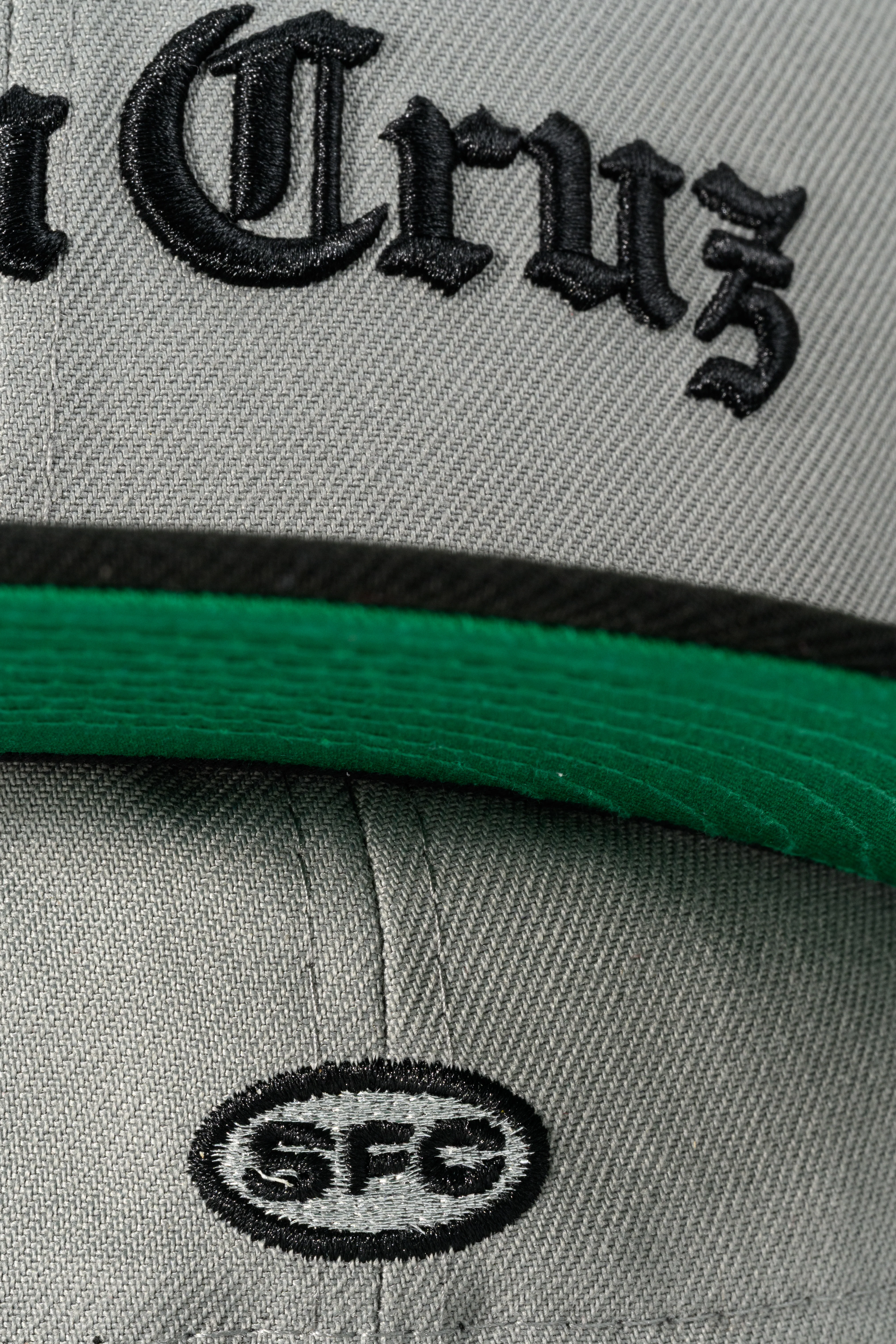 SFC X NEW ERA "OLD E" FITTED HAT (GREY/BLACK) - Image 2