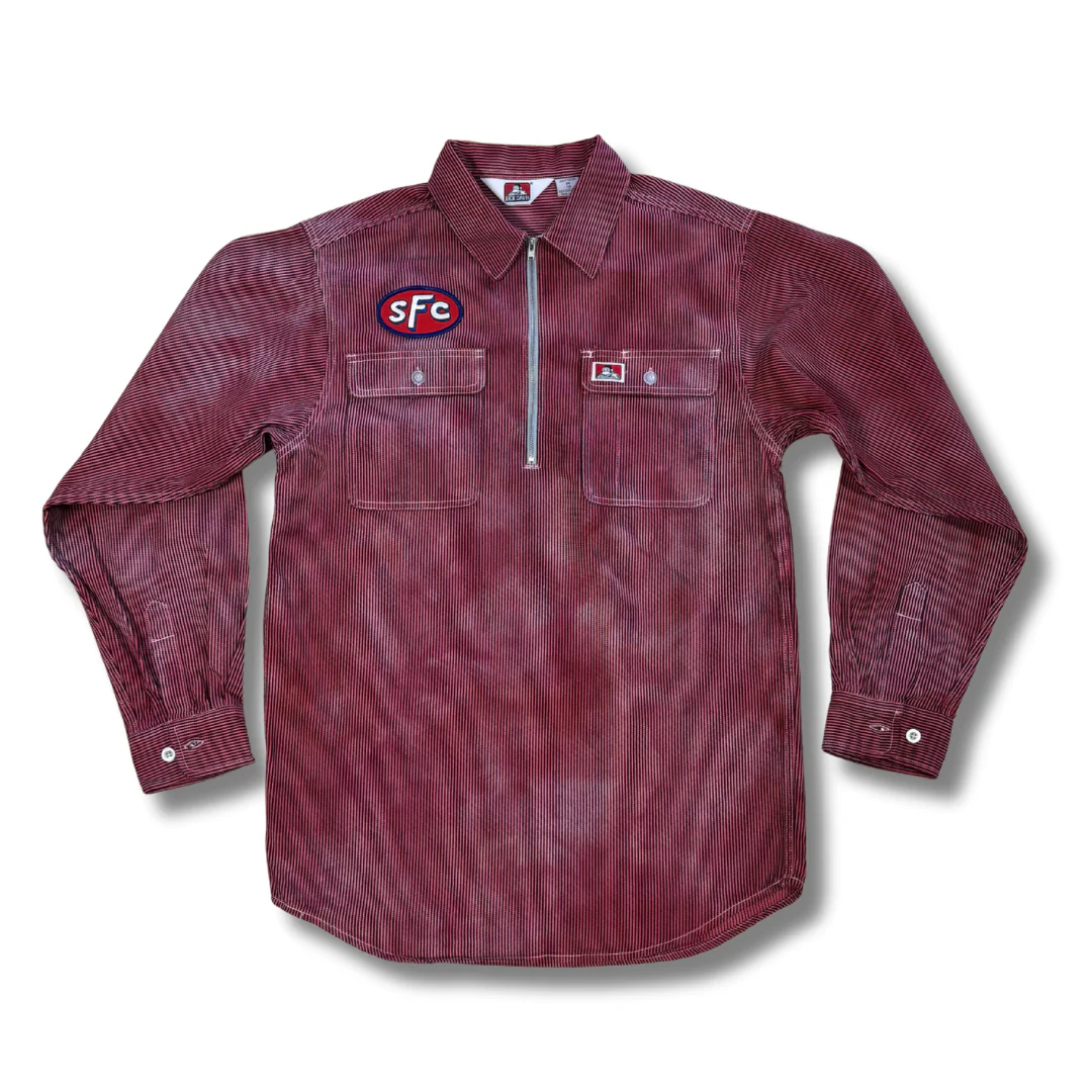 SFC X SPLASH LANDING "HARD WORK BEATS TALENT" BEN DAVIS L/S SHIRT (RED DIRT)