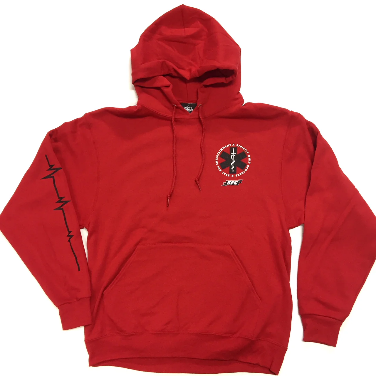 SOB X RBE X SO FRESH CLOTHING "PARAMEDIC" HOODY (RED)