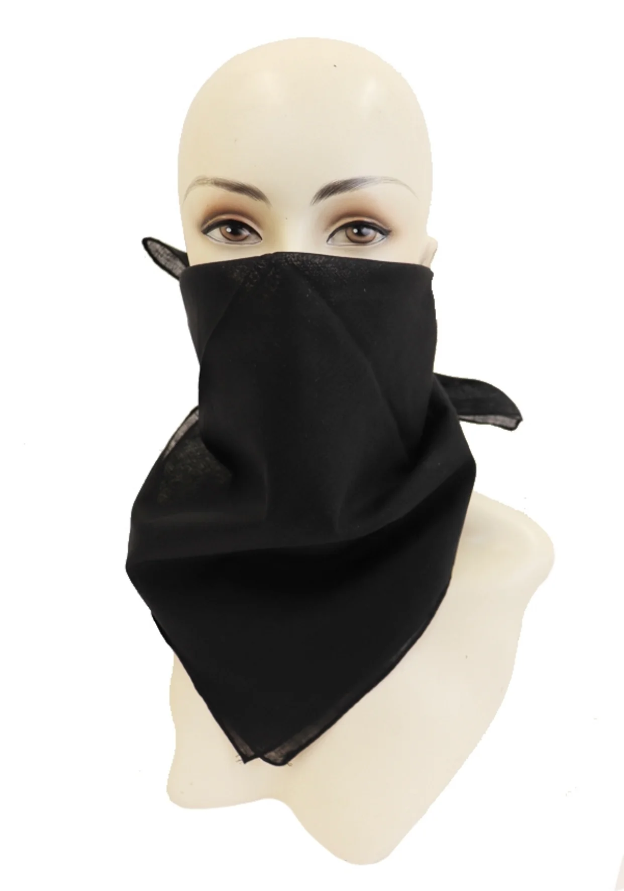SOLID COLOR BANDANNA (BLACK)
