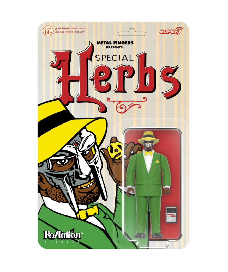 SUPER 7 "SPECIAL HERBS" MF DOOM REACTION FIGURE