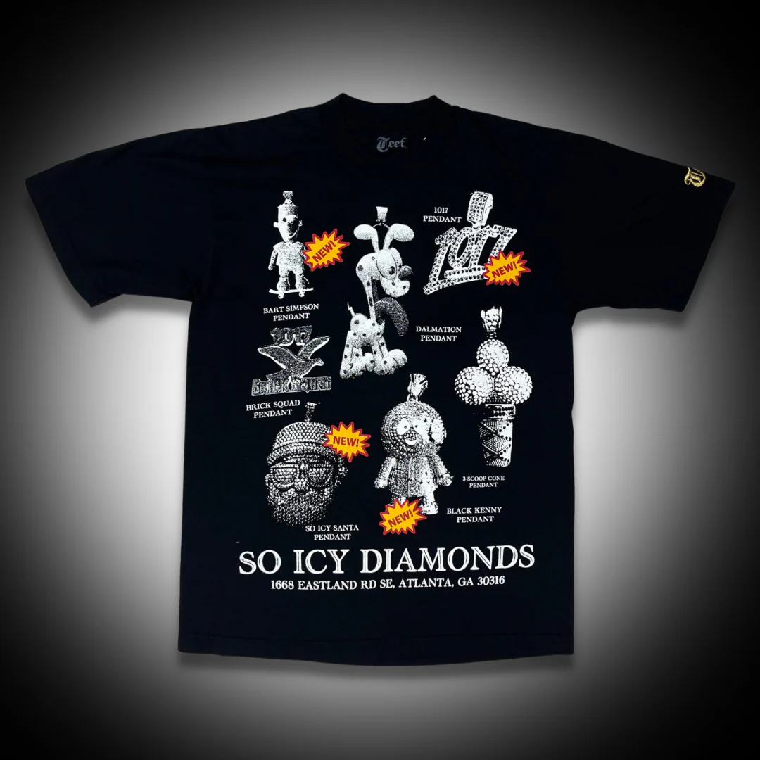 TEEF "SO ICY DIAMONDS" HEAVYWEIGHT TEE (BLACK)